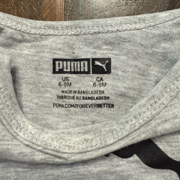 Puma Onesie Duo - Gray with Black and Black with Red logo—-EUC - Picture 5 of 6